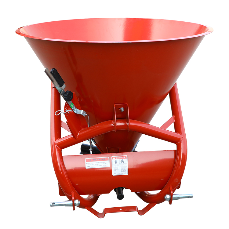 500kg Three-point Suspension round iron bucket fertilizer spreader