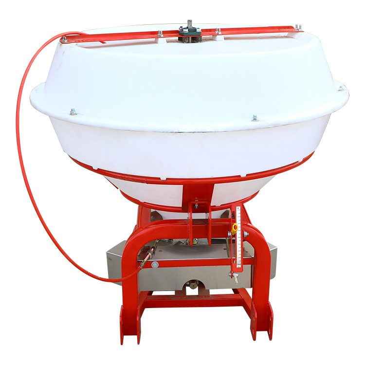 600kg Three-point Suspension Round plastic bucket fertilizer spreader